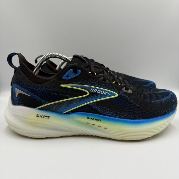 Brooks Other - Brooks Glycerin GTS 22 Men's 10 2E Black Blue Running Shoes Sneakers 1104452E002